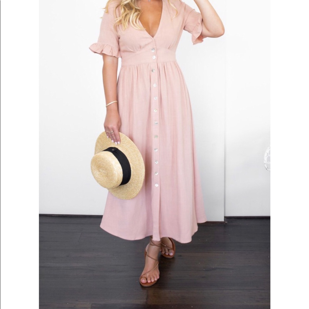 🐰 Pink midi/maxi dress